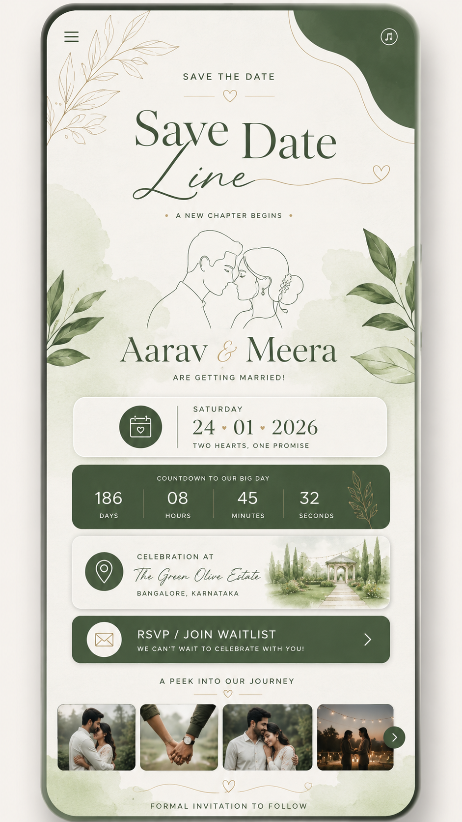 Save Date Line önizleme